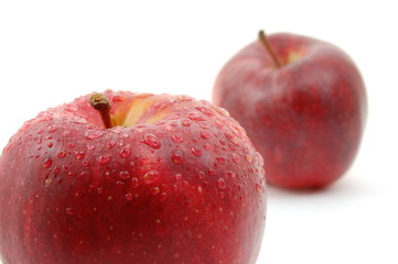 fresh red apple isolated on white background
