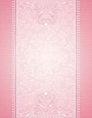 pink background with roses