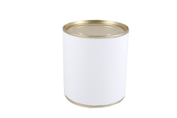 isolated white tin