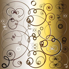 Abstract background with a curls and spirals