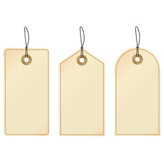Tags. Set of three decorative labels.