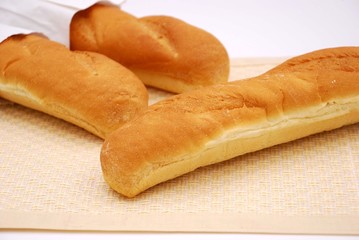 Bread on table cover