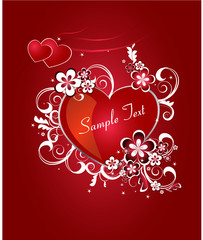 background with heart for valentine day