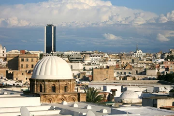 Poster Tunesië toits de tunis