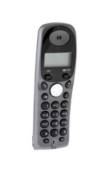 modern cordless telephone on white background