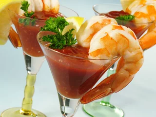 Zelfklevend Fotobehang Shrimp Martinis © dreambigphotos