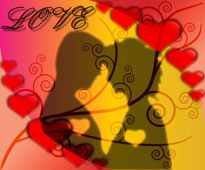 Lovers couple background