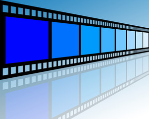 pellicola fotografica azzurra