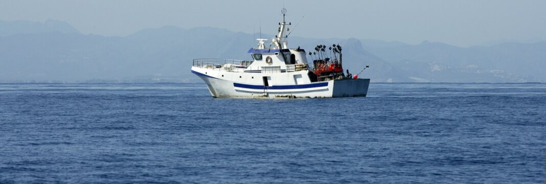 Mediterranean longliner boat working in Alicante
