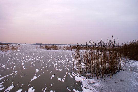Frozen lake