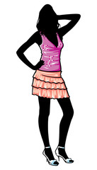 女性のシルエット