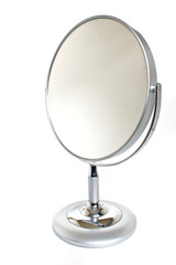 Silver mirror isolated on white