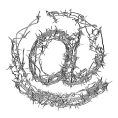 Barbed wire font at