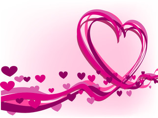 heart from stripes valentine background