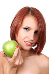 sexy girl with apple