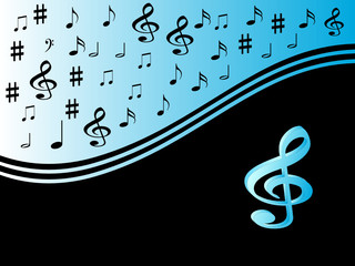 background with musical note