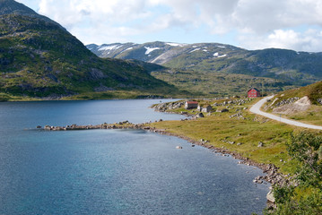 Panorama of Vikafjell in Norway