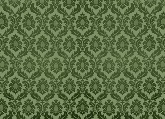 Swirly floral retro wallpaper © NinaMalyna