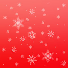 Snowflake pattern on red