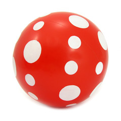 Red ball with white spots