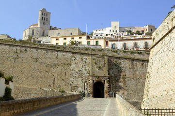 Ibiza castle from balearic islands in Spain