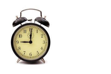 Alarm clock isolated on white