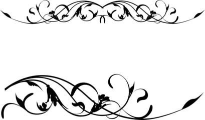Vector Retro Floral Scroll Pattern