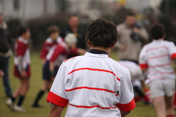 Fototapeta premium joueur de rugby, de dos