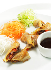 Beef Rolls with Vegetable Julienne