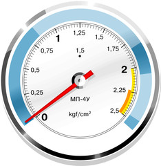 Vector ukrainian or russian gas manometer isolated