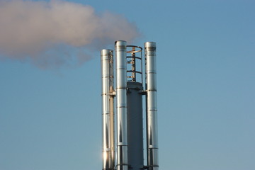 Schornstein eines Heizkraftwerkes