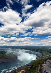 An aerial view of the Niagara Falls