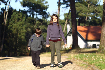 Fototapeta premium frére et soeur