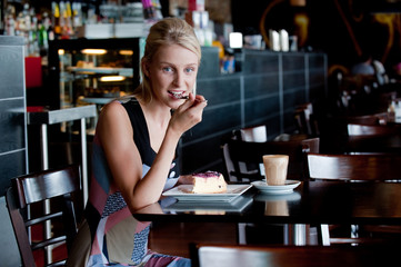 Woman In Cafe