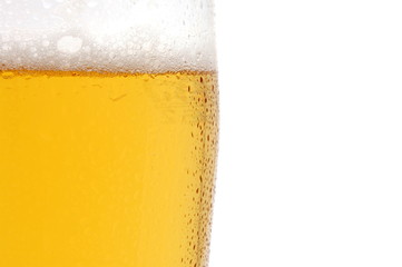 glass of beer isolated on white background