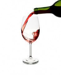 Red wine being poured into glass