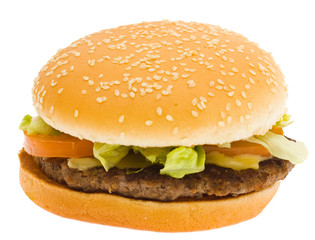 hamburger, isolated