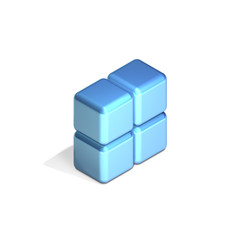 Obraz premium Four Cubes, Stacked Two Over Two