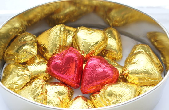 chocolate valentine hearts