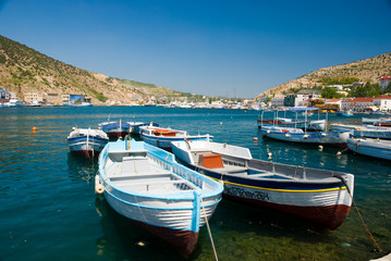 Obraz premium Yachts in a bay