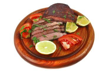 roast meat and vegetables