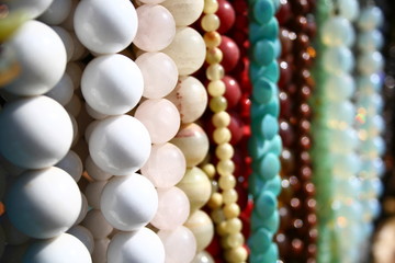 White & colored beads