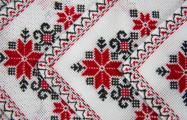 embroidered handmade placemat in ukrainian style