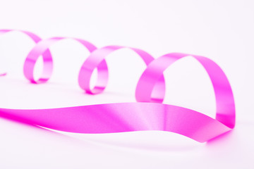 Holiday ribbon for valentine isolated over white