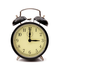 Alarm clock isolated on white