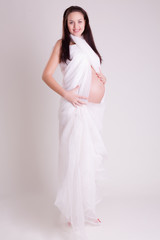 Smiling pregnant women