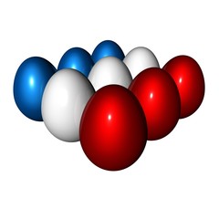 tricolor easter eggs