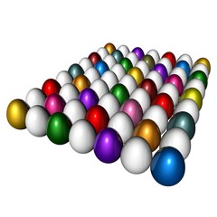 multicolor easter eggs