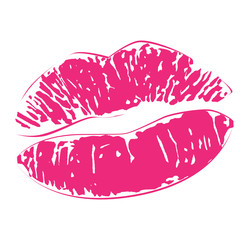 Sexy lipstick kiss vector illustration