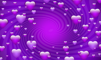 Spinning Purple Hearts